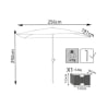 Ombrellone da giardino 2x3m in poliestere bianco Poly Sconti