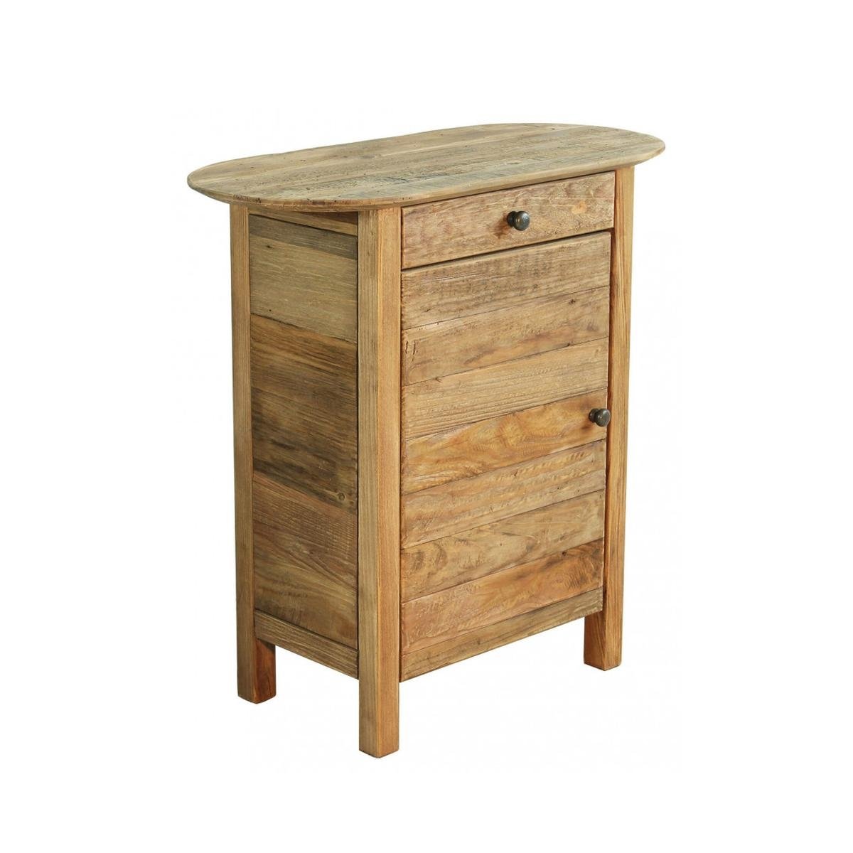 Mobiletto comodino in legno con anta e cassetto Farran