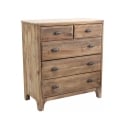 Cassettiera in legno naturale per camera da letto 5 cassetti Farley Promozione
