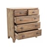 Cassettiera in legno naturale per camera da letto 5 cassetti Farley Vendita