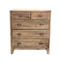 Cassettiera in legno naturale per camera da letto 5 cassetti Farley Offerta