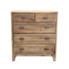 Cassettiera in legno naturale per camera da letto 5 cassetti Farley Offerta