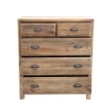 Cassettiera in legno naturale per camera da letto 5 cassetti Farley Saldi
