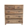 Cassettiera in legno naturale per camera da letto 5 cassetti Farley Saldi