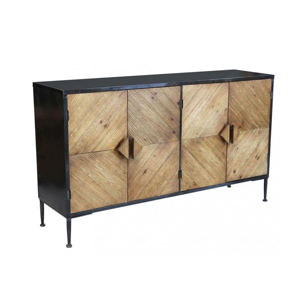 Madia in legno e metallo stile industrial Derek