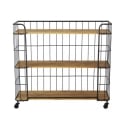 Scaffale libreria con ruote stile industriale Alban Vendita