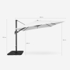 Ombrellone giardino 3x3 braccio alluminio quadrato bar hotel Vienna Acquisto