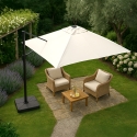 Ombrellone giardino 2.5 metri quadrato braccio alluminio bar hotel Paradise Prezzo