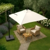 Ombrellone giardino 2.5 metri quadrato braccio alluminio bar hotel Paradise Prezzo