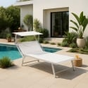 Lettino spiaggia mare in alluminio Grande Italia XL professionale 