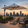 Ombrellone giardino anti uv con Luce Solare Led quadrato 3x3m braccio alluminio Paradise Saldi