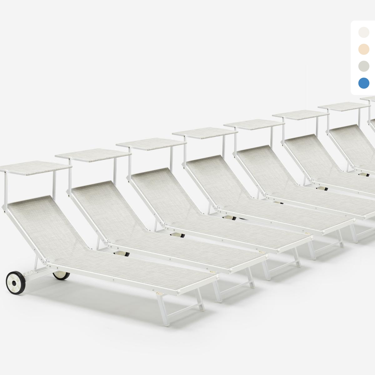 Stock 20 Lettini Mare Spiaggia Prendisole Con Ruote Piscina Alabama Promozione