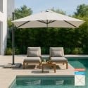 Ombrellone giardino 3x3 braccio alluminio quadrato Paradise