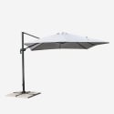 Ombrellone giardino 3x3 braccio alluminio quadrato Paradise