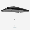 Ombrellone giardino 3x2m alluminio rettangolare a palo centrale Eden Noir Catalogo