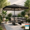 Ombrellone giardino 3x2m alluminio rettangolare a palo centrale Eden Noir Promozione