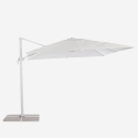 Ombrellone da giardino in alluminio palo decentrato per casa e locali 3x3m Paradise White Catalogo