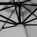 Ombrellone palo decentrato a braccio orientabile con luce solare Led 3x3m Paradise Brown Light Scelta