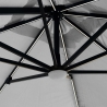 Ombrellone palo decentrato a braccio orientabile con luce solare Led 3x3m Paradise Brown Light Scelta