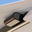 Ombrellone palo decentrato a braccio orientabile con luce solare Led 3x3m Paradise Brown Light Prezzo