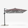 Ombrellone palo decentrato a braccio orientabile con luce solare Led 3x3m Paradise Brown Light Catalogo