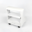 Poggiapiedi pedicure estetica con cuscino cassetto e 4 ruote Kaekoon Stock