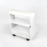 Poggiapiedi pedicure estetica con cuscino cassetto e 4 ruote Kaekoon Stock