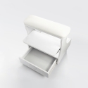Poggiapiedi pedicure estetica con cuscino cassetto e 4 ruote Kaekoon 