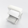 Poggiapiedi pedicure estetica con cuscino cassetto e 4 ruote Kaekoon 