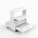 Poggiapiedi pedicure estetica con cuscino cassetto e 4 ruote Kaekoon Promozione