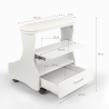 Poggiapiedi pedicure estetica con cuscino cassetto e 4 ruote Kaekoon 