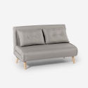 Divano letto soggiorno 2 posti stile scandinavo tessuto Elettra Vendita