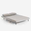 Divano letto soggiorno 2 posti stile scandinavo tessuto Elettra Saldi