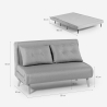 Divano letto soggiorno 2 posti stile scandinavo tessuto Elettra 