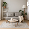 Divano letto soggiorno 2 posti stile scandinavo tessuto Elettra Promozione