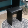 Postazione trucco nero con lampadine LED specchio sgabello Gaia Black Prezzo