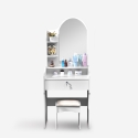Mobile postazione trucco toeletta specchio sgabello camera letto Flora Catalogo