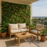 Siepe artificiale sempreverde 100x100cm piante 3D giardino Lemox Vendita