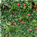 Siepe artificiale sempreverde 100x100cm piante 3D giardino Lemox Saldi