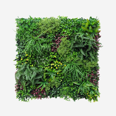 Siepe artificiale realistica 100x100cm piante 3D esterno giardino Ilex Promozione