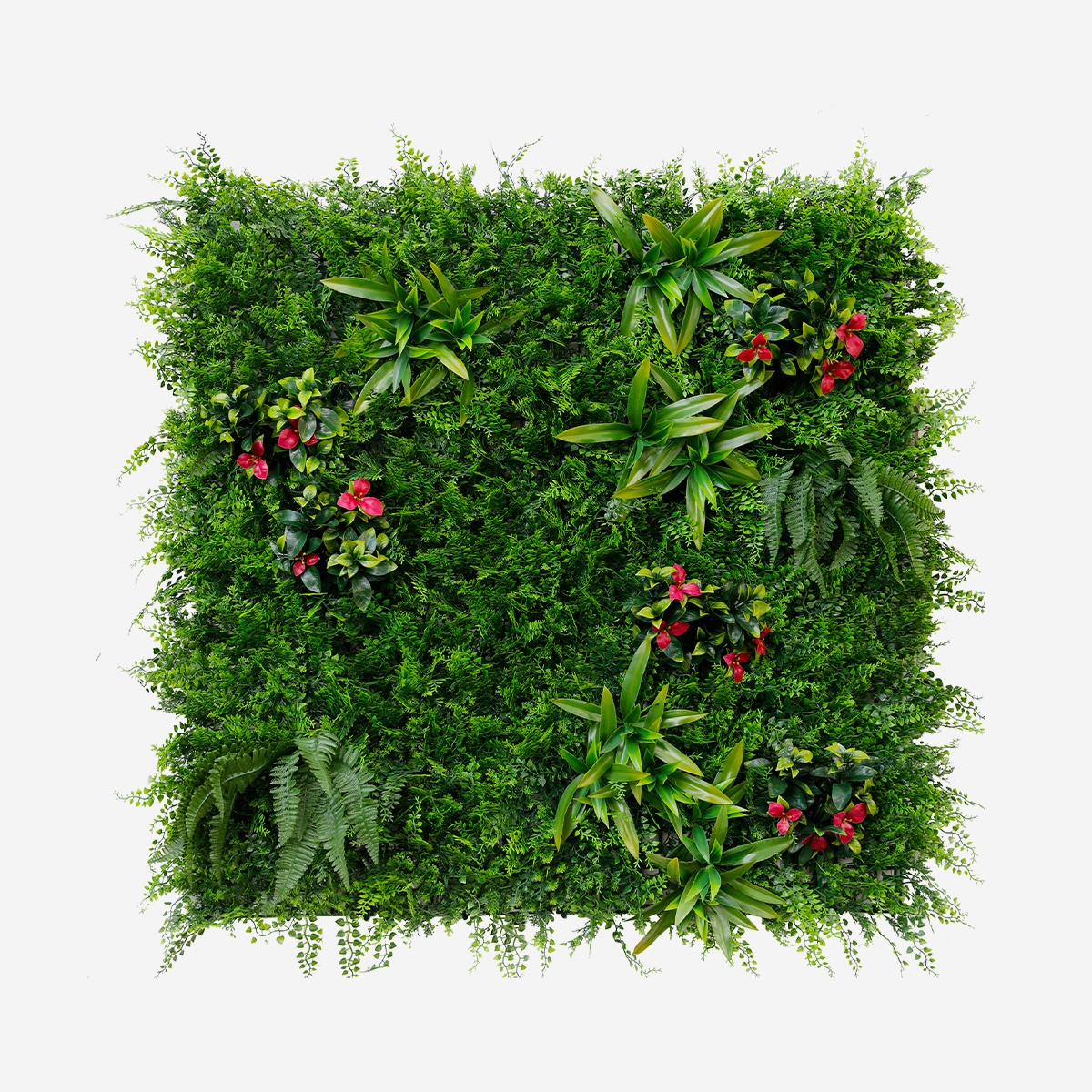 Siepe artificiale 3D pannello 100x100cm piante realistica Cerrum
