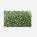 Siepe artificiale da giardino traliccio estensibile 200x100cm Salix Sconti