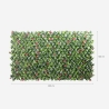 Siepe artificiale da giardino traliccio estensibile 200x100cm Salix Sconti