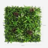 Siepe artificiale 100x100cm pianta 3D realistica balcone giardino Briux Sconti