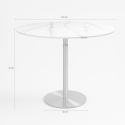Tavolo da pranzo rotondo stile Goblet 120cm effetto marmo dorato Monika+ Prezzo