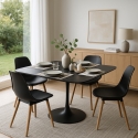 Tavolo quadrato stile Goblet bordi arrotondati sala da pranzo cucina bar Lillium 100
