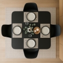 Tavolo quadrato stile Goblet bordi arrotondati sala da pranzo cucina bar Lillium 100
