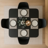 Tavolo quadrato stile Goblet bordi arrotondati sala da pranzo cucina bar Lillium 100