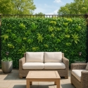 Siepe piante artificiale da giardino grigliato 200x100cm estensibile Laurus Vendita