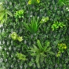 Siepe piante artificiale da giardino grigliato 200x100cm estensibile Laurus Saldi